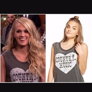 CHASER LA COUNTRY MUSIC BURN OUT TEE SZ MED